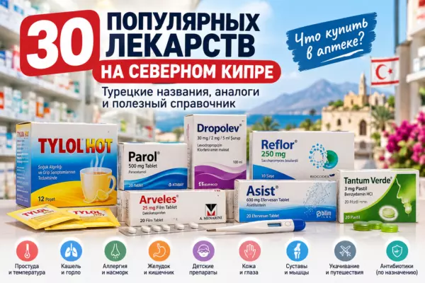 30 популярных лекарств на Северном Кипре