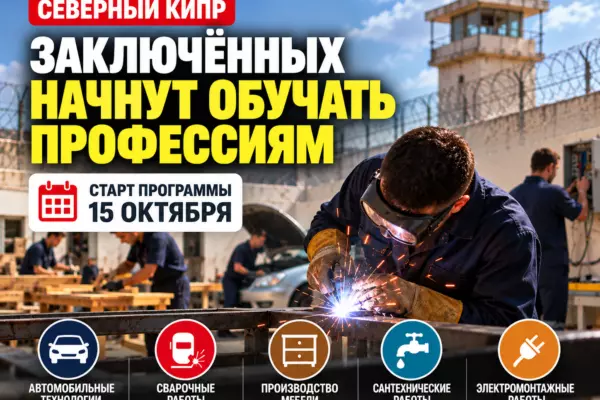 На Северном Кипре заключённых начнут обучать профессиям: программа стартует 15 октября
