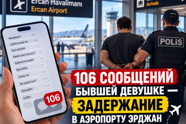 Отправил бывшей девушке 106 сообщений и был задержан в аэропорту Эрджан: подробности дела на Северном Кипре