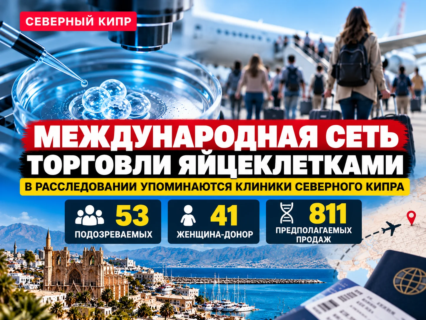Северный Кипр оказался в центре международного расследования торговли яйцеклетками: 53 подозреваемых и 811 предполагаемых продаж