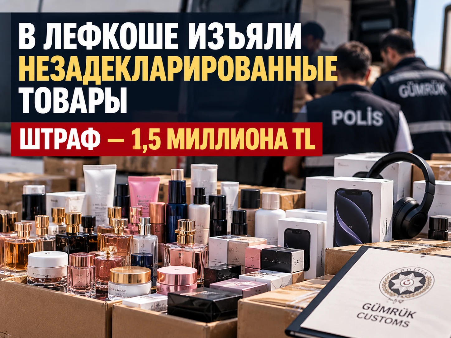В Лефкоше изъяли товары на 507 тысяч лир: таможня выписала штраф в 1,5 миллиона TL