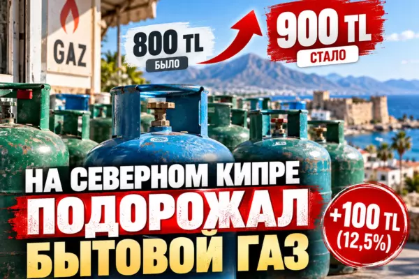 На Северном Кипре подорожал бытовой газ: цена 10-килограммового баллона выросла до 900 TL