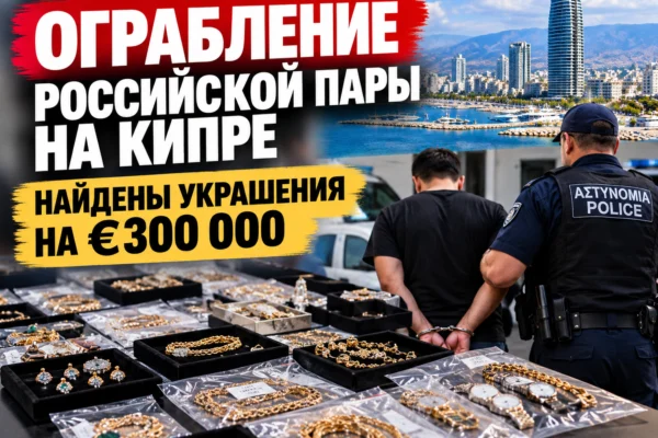 Ограбление российской пары в Лимассоле: полиция нашла украшения на €300 000 и задержала шестого подозреваемого