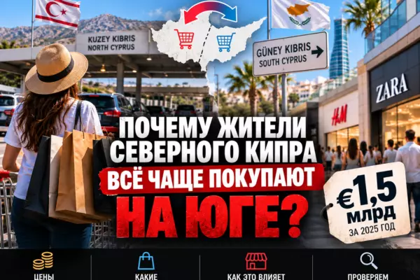Почему жители Северного Кипра всё чаще покупают товары на Юге: цены, конкуренция и спорные €1,5 млрд